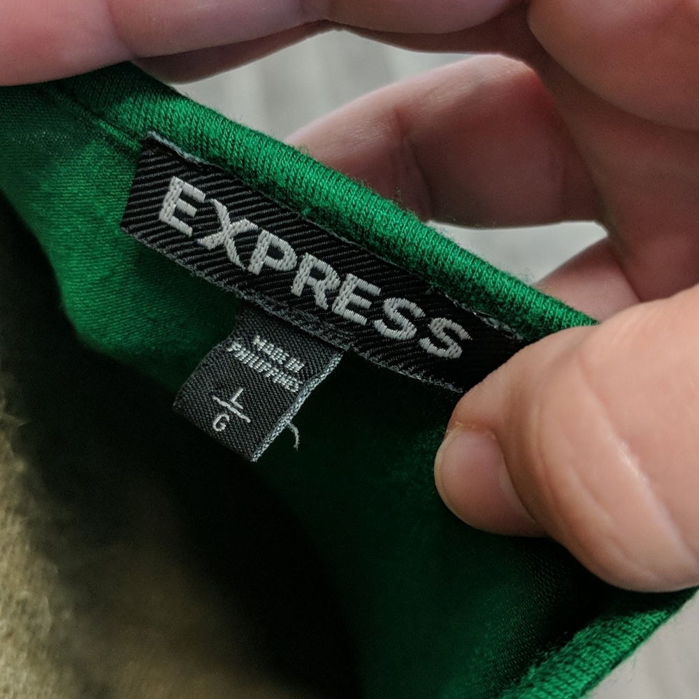 EXPRESS emerald green tank top - Picture 4 of 4